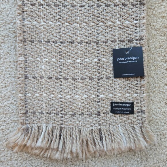 NWT Wool Alpaca Earthy Boho Tweed Scarf - Picture 2 of 11